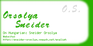 orsolya sneider business card